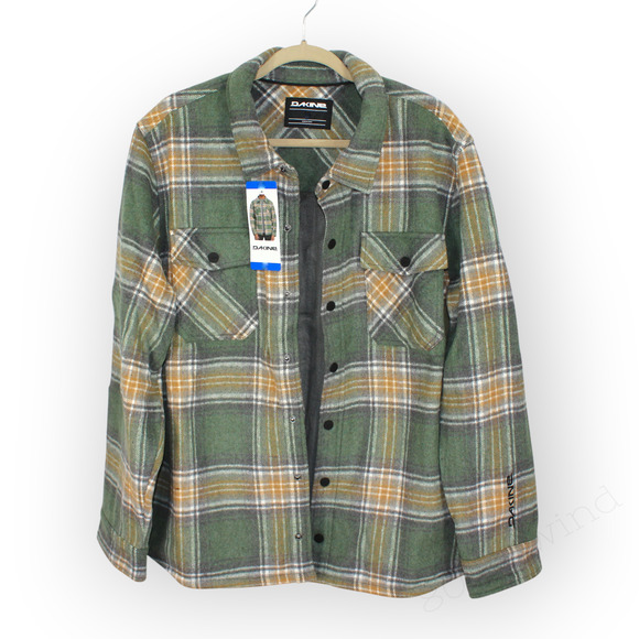 XL NEW Dakine Shirt Jacket Shacket Chore Barn Snap Plaid Flannel Fleece - Picture 3 of 12
